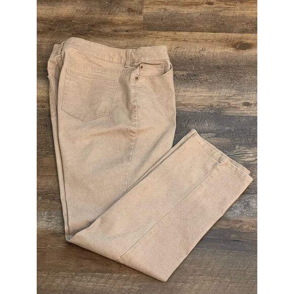 Chico's Platinum Denim jean Pink Rose Gold 2.5  large 14  ultimate fit slim leg - Picture 1 of 10